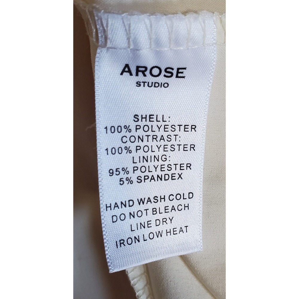 AROSE Studio Jules Dress L Cream NWT Stunning Pleat Crochet Style Lace/Line/Belt - Picture 15 of 16